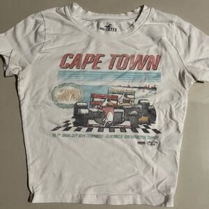Hollister White Cape Town Race Car Tee